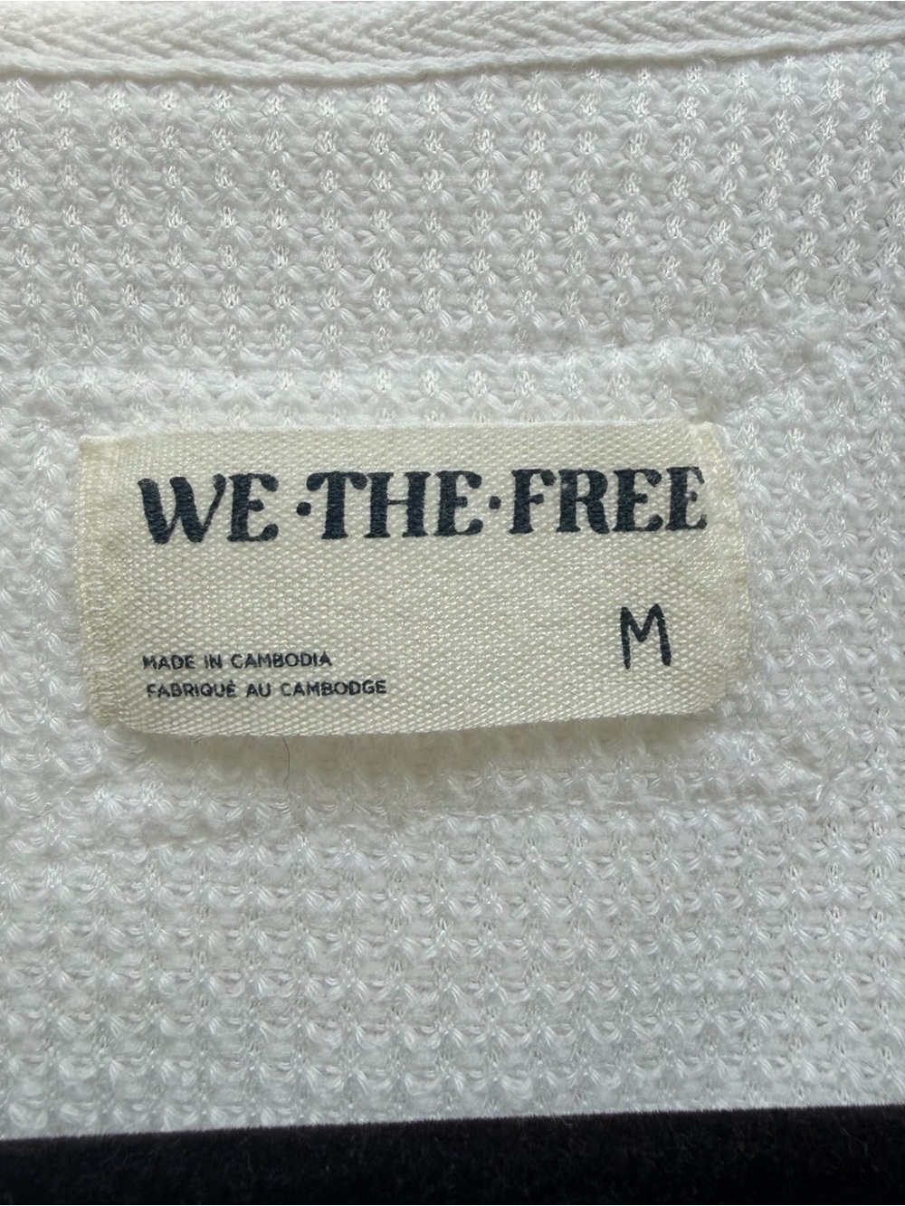 WE THE FREE FREE PEOPLE QUEEN OF HEARTS OVERSIZED FLOWY WAFFLE KNIT TOP MEDIUM - Picture 6 of 11